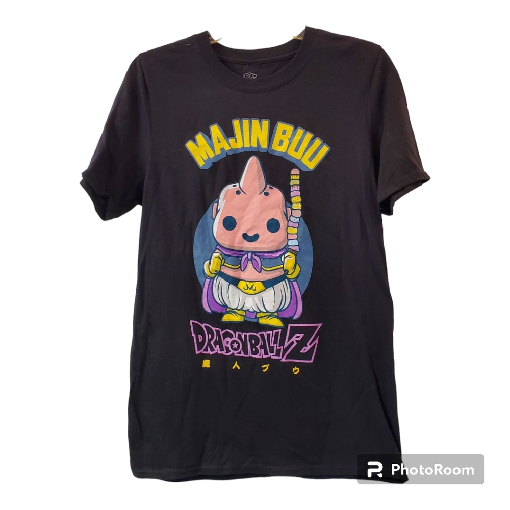 FUNKO POP T Shirt Dragon Z -- Majin Buu and Ice Cream Exclusive Unsiex Size   S